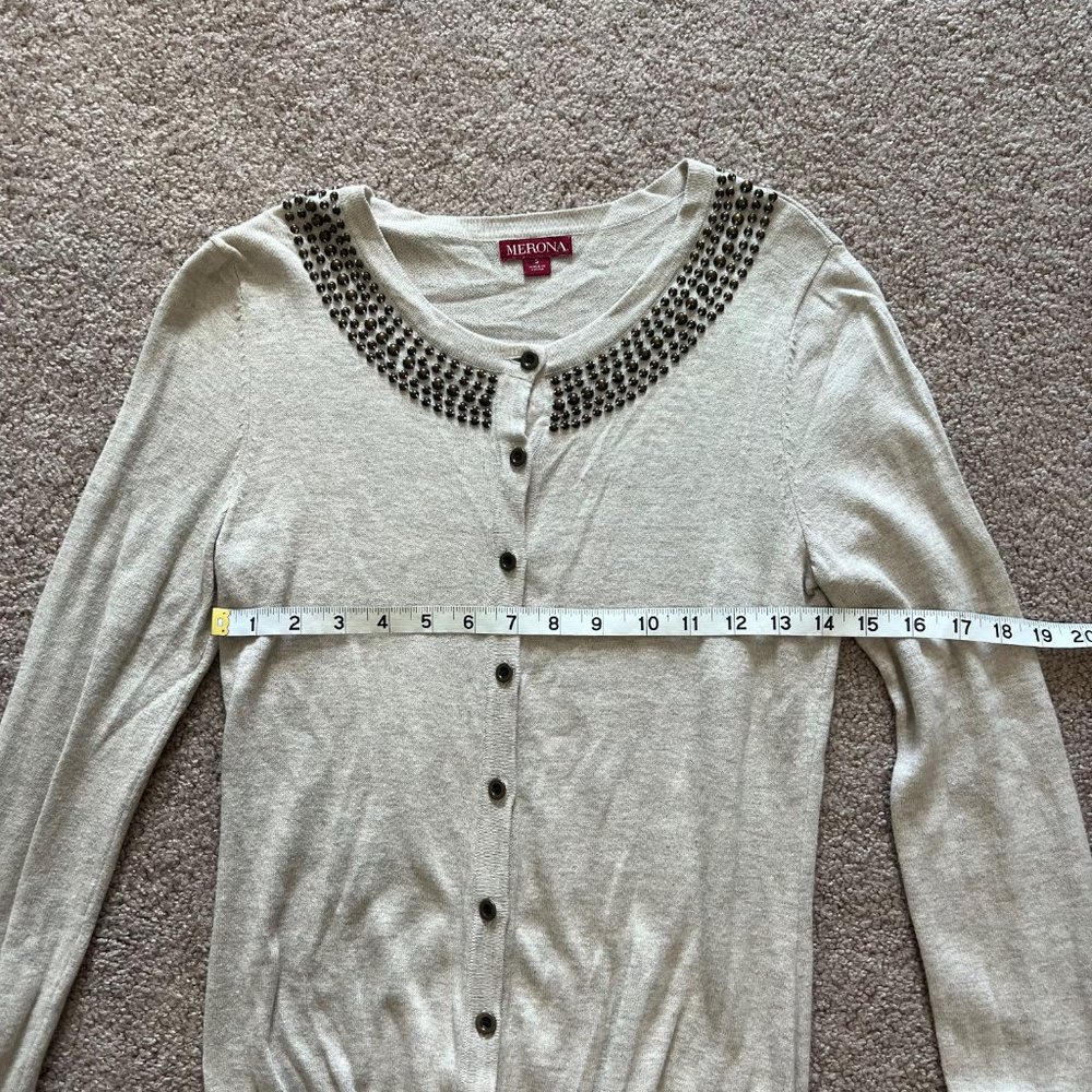 Merona Cardigan with Embellished Neckline - Picture 5 of 6